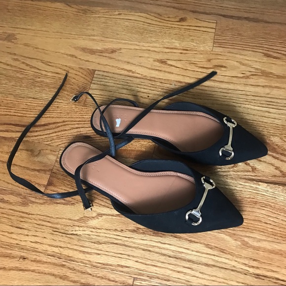 ASOS Shoes - ASOS Black Wrap Ankle Flats